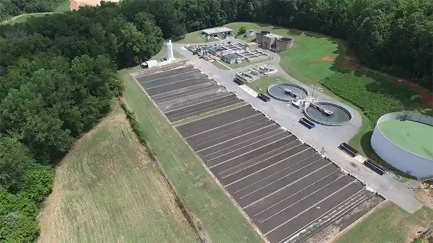 Before photo of Fort Mill, SC Wastewater Treatment Plant